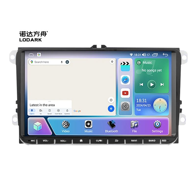 Автомагнитола N5 32 Гб двойной Din Android сенсорный экран QLED Carplay 9 дюймов для VW/Beetle/SKODA/Passat/Polo/Golf MK5 A6