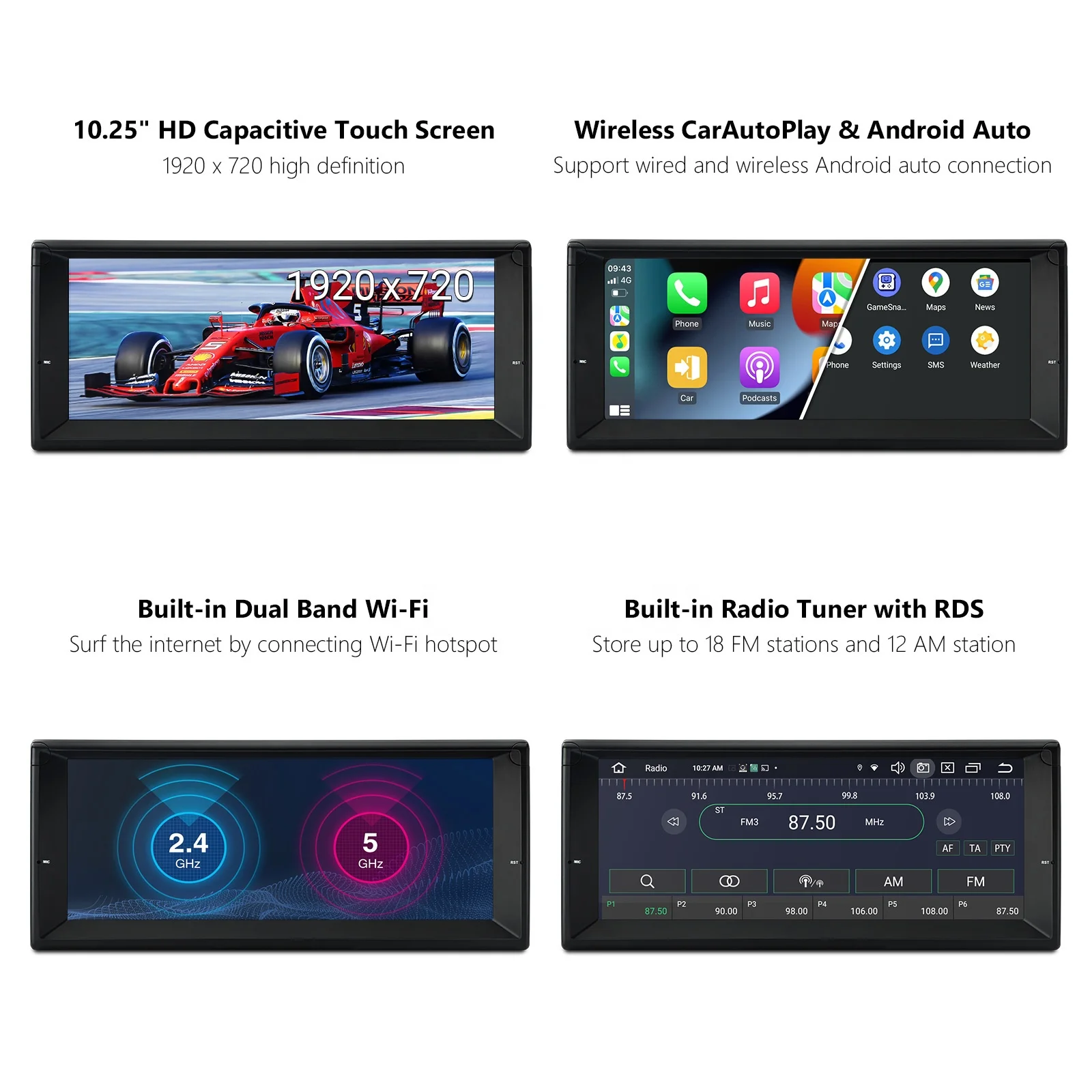 XTRONS 10.25 Inch Car Android Player 8Core 128G With Carplay 4G LTE Android Auto Radio De Coche Android For BWM E39 M5 E38