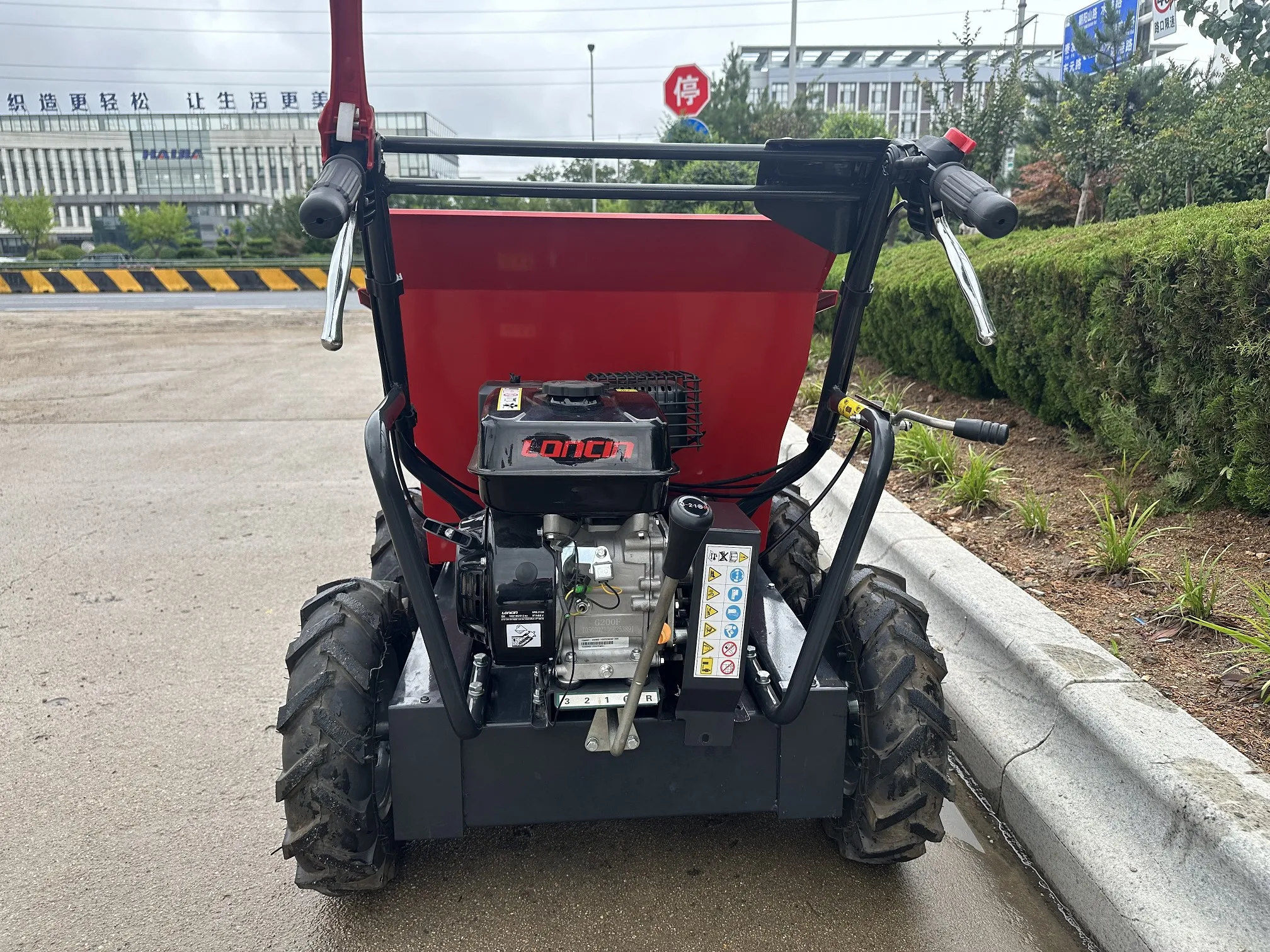 China Small wheel mini gasoline dump truck manual hydraulic tipper mini dump truck for sale
