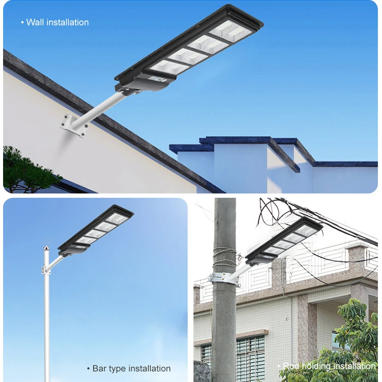 Smd водонепроницаемый Ip65 уличный 90 Вт 120 Вт 150 Вт теплый белый Встроенный AIO светодиодный солнечный уличный фонарь