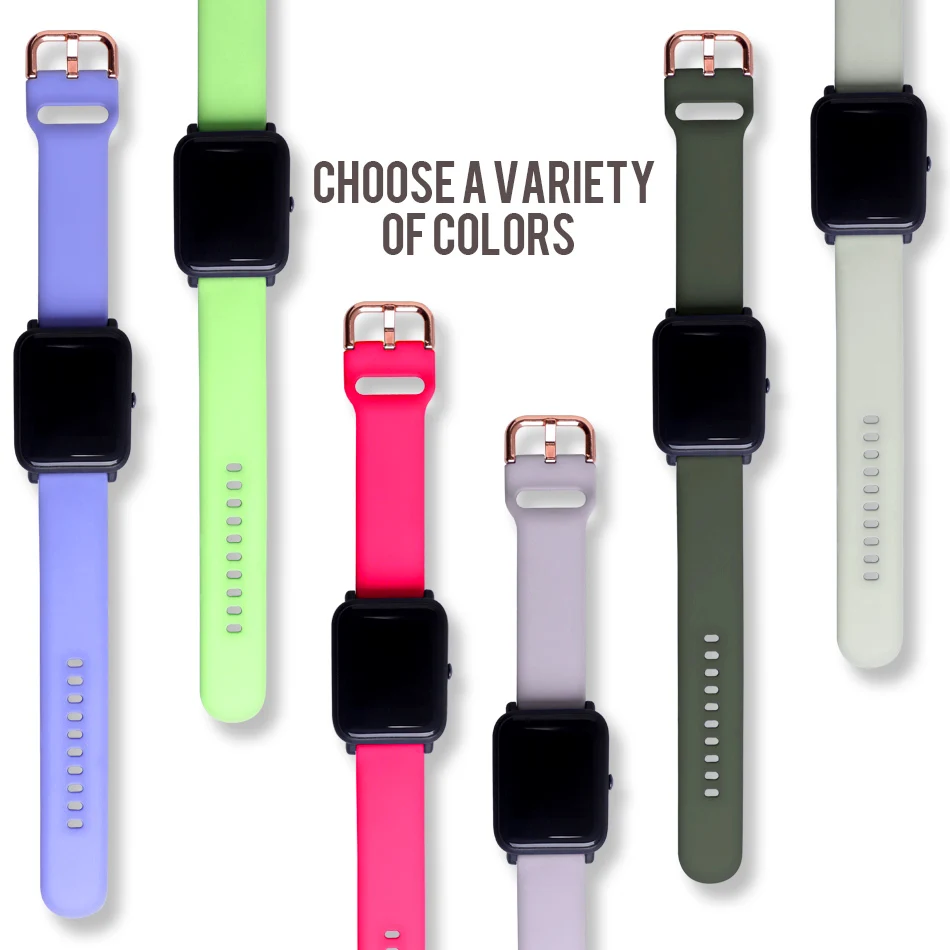 BOORUI TPU silicone watch strap 20mm 22mm watch band For samsung Strap galaxy  S 2 s4 active wrist bands for amazfit GTS GTR 46m