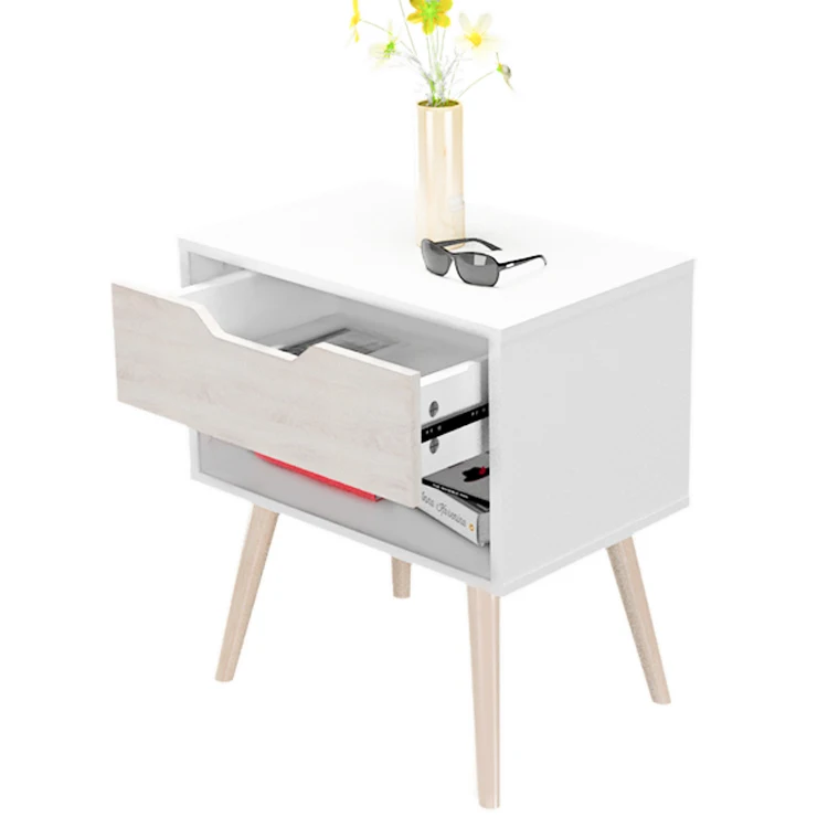 Hot Sale Bed Night Table Custom Solid Wood Bedside Table Modern Nightstand