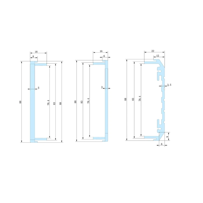 Pumay anodized extruded aluminum enclosures enclosure electronic box PD002-1U