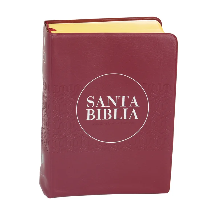 Китайский производитель, профессиональный кожаный чехол с изображением испанской Библии, с большим изображением Санты Библии