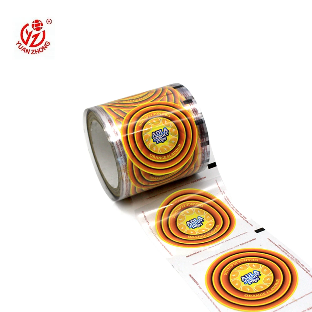Food grade plastic printing and packaging materials wrap film roll for lollipop packing