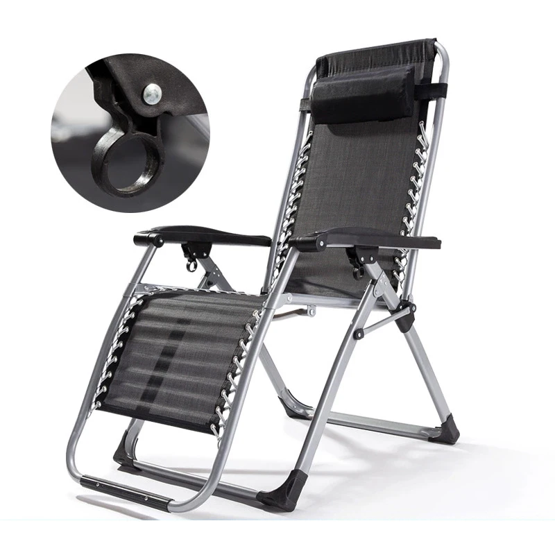 
Adjustable Easy Chair Recliners for Patio Pool w/Cup Holders 