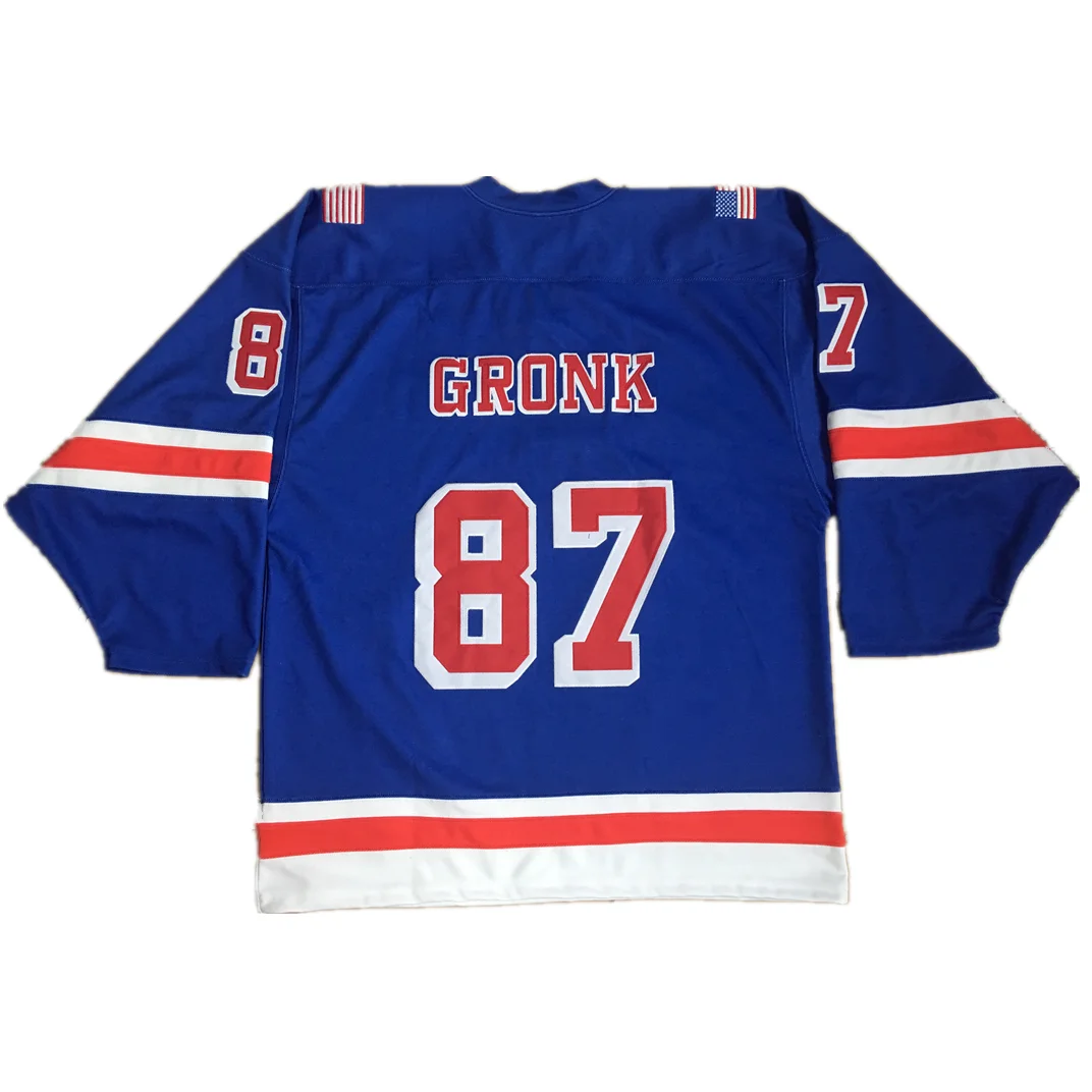 Custom team twill ice hockey jersey embroidered professional stripe stitched ice hockey wear