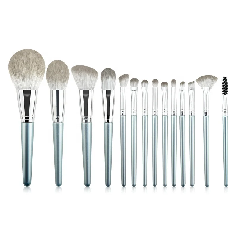 Professional Eye Makeup Brushes 14 Natural Hair Eye Shadow Eyeliner Eyebrow Brush Makeup Set Tool Private Label Custom