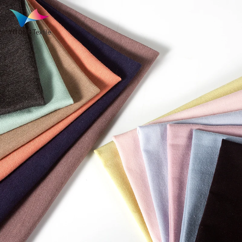 Factory Supplier 180 gsm Plain Knit Fabric 39% Viscose 28% Acrylic 28% Cotton 5% Spandex Fabric for Thermal Underwear