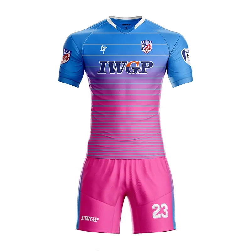 Quick Dry custom high quality men soccer uniforms  90% polyester 10 % spandex soccer jerseys