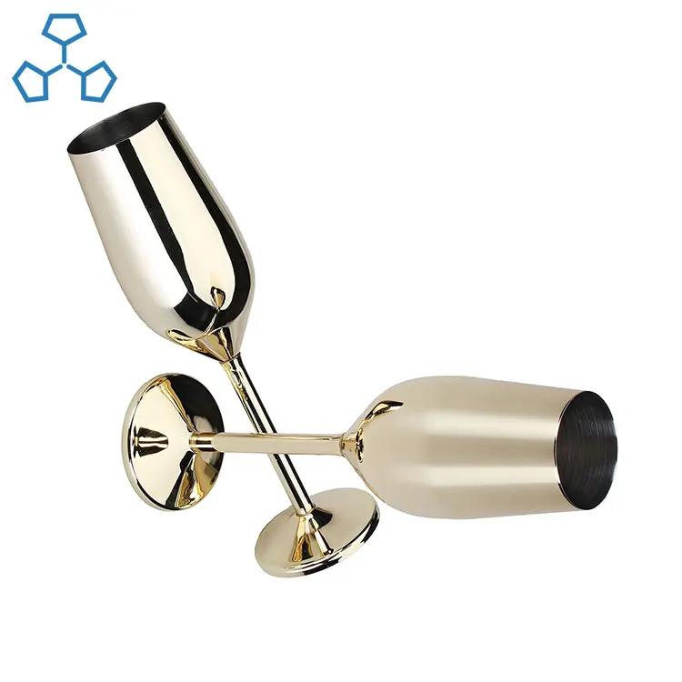 Factory Promotion Aesthetic Reusable Fashionable Handmade Party Custom Gold Champagne Flutes
