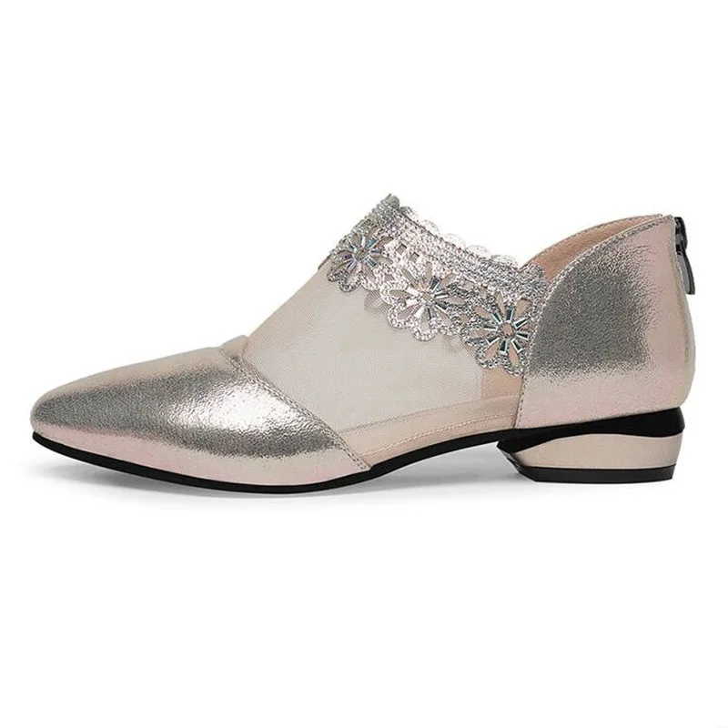 New Products Ladies Casual Open-toe Walking Women Fashion Sexy Cut-out Low Chunky Heel Round Toe Back Zipper Casual Sandals