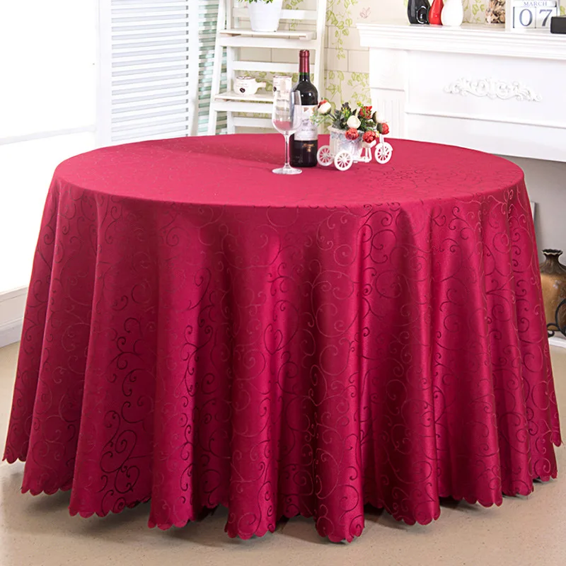 Table Covers Table Cloth White Tablecloth Wedding Custom Damask Tablecloth Jacquard Round Tablecloth 200 CM
