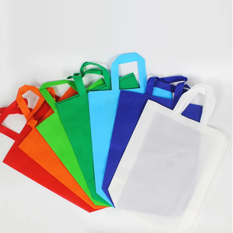 Colorful Plenty In Stock Eco Friendly Packaging Customised Promotional Logo Print Reusable Manufacturer Shopping Non Woven Bag
