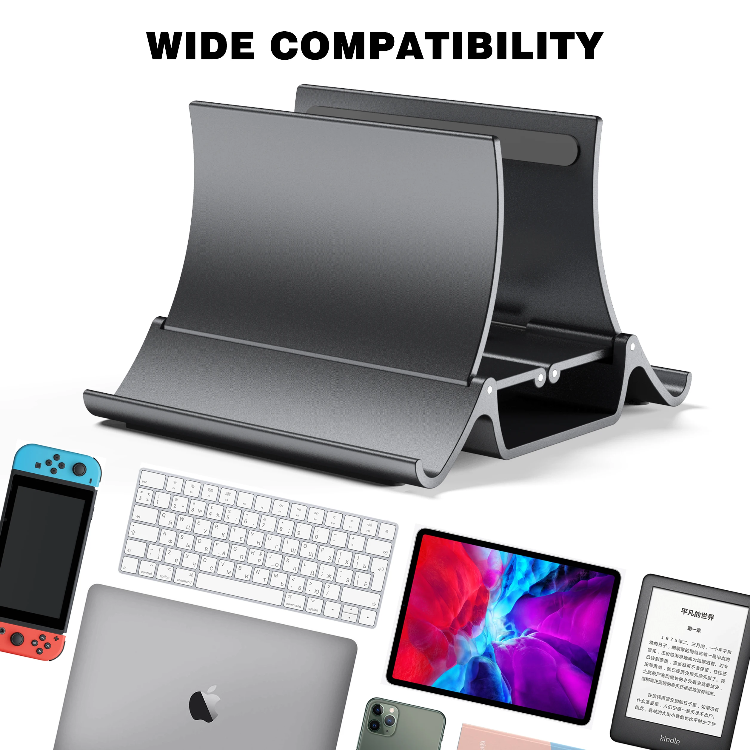 Portable cell phone support flexible vertical vertic tablet pc desk laptop stand holder for ipad macbook