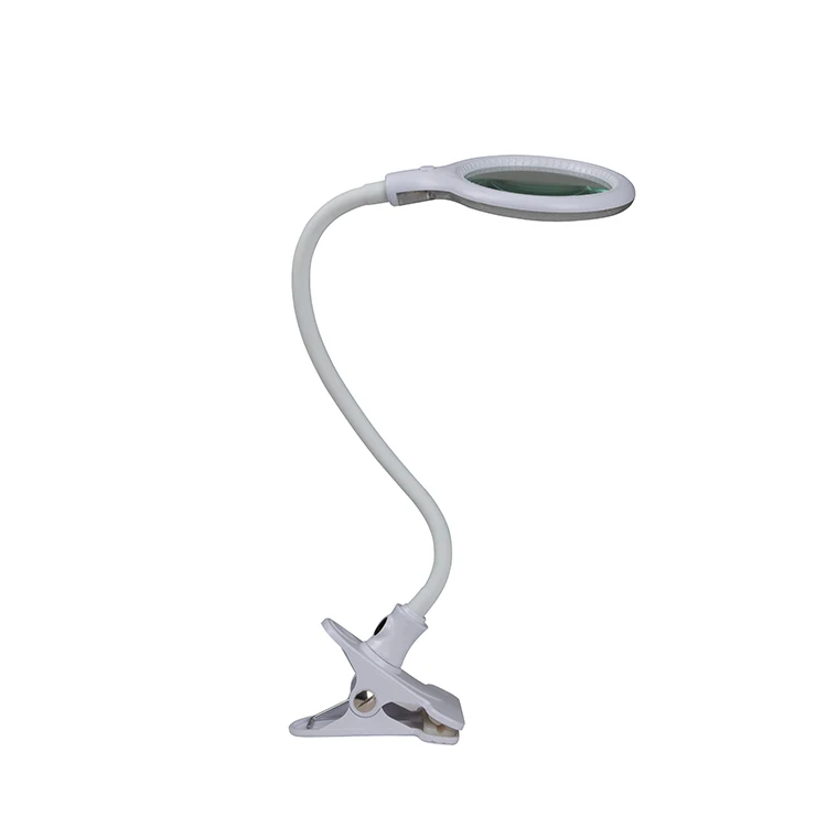 Manufacturer Professional Magnifier Salon Beauty Illumination Inspection Magnifying Glass With Clip