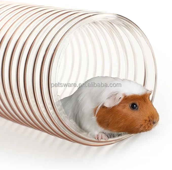 Extra Long Jumbo Size Clear Tunnel Thru-Way Crinkle Tubes for Ferrets, Cats, Kittens, Rats, Guinea Pigs, Small Animals