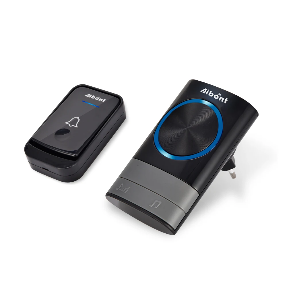 Led Indicators Hotel Home Wireless Doorbell And Chimes Kit With Auto Learning Code