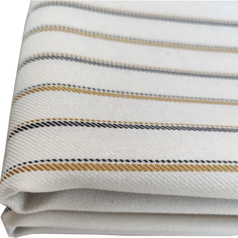 Direct sell stripe fabric dyed yarn 100% polyester 270D medium weight soft fabric for suit and school uniform