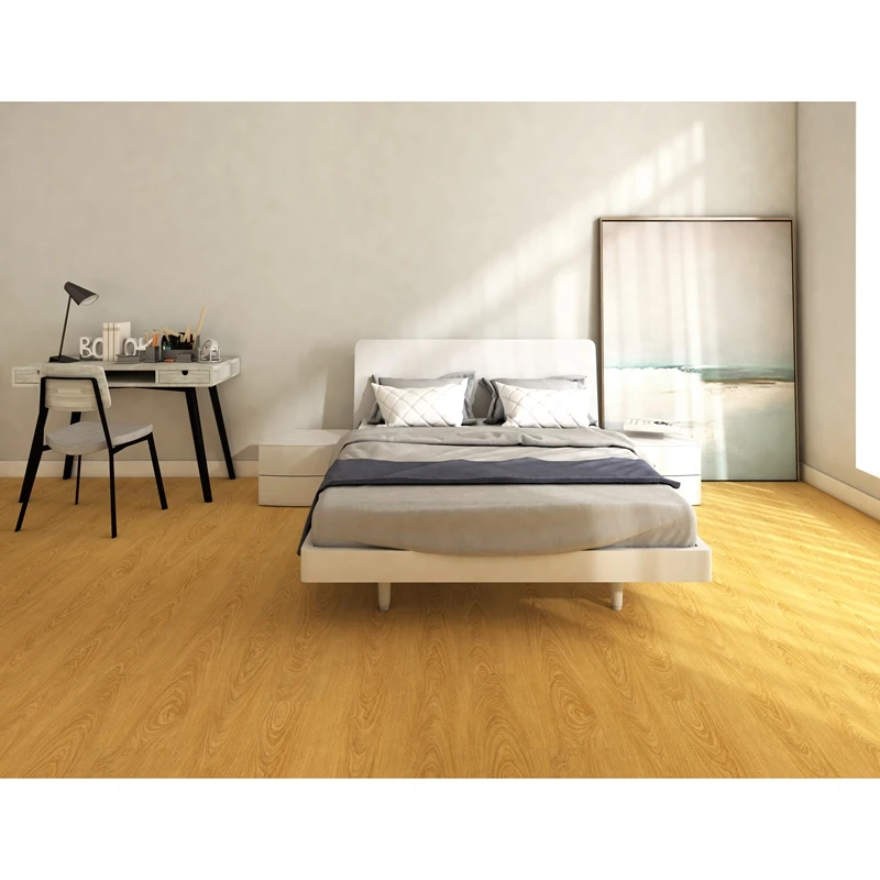 Spc Plastic Flooring 4/0.3mm plus 1mm Sound- proof Underlayment  SPC Click Vinyl Plank Flooring for Commercial