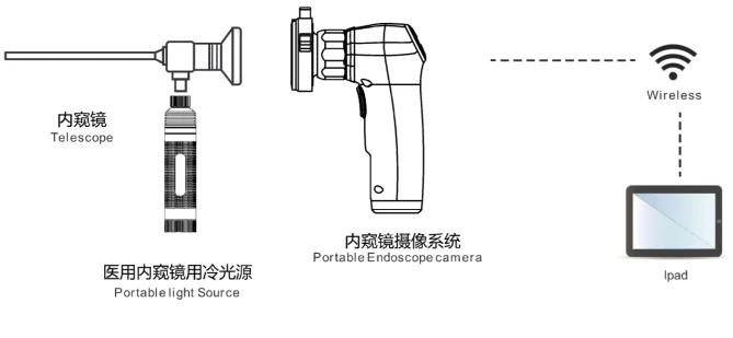 
Portable Wifi Wireless Hd Endoscope Camera System For Ent Departments Ent Endoscope 