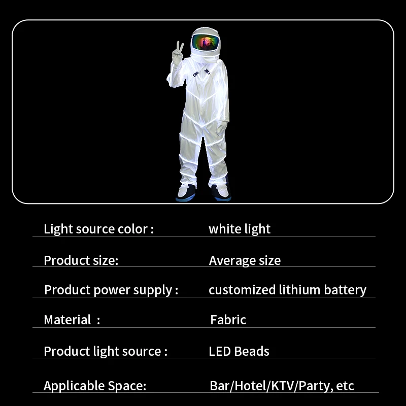 Space Suit DJ performance fluorescent clothes laser dance KTV dancing props Night Club Robot Costume Stage Jacket