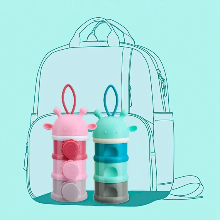 KKKIDS Portable 3 layers Milk Powder Dispenser Baby Formula Food Storage