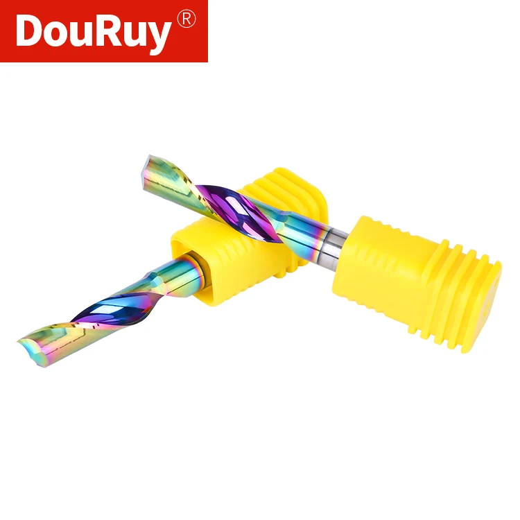 DouRuy Carbide End Mill Aluminum Cut Milling Cutters ACP Cutting Single Flute End Mill For Aluminum