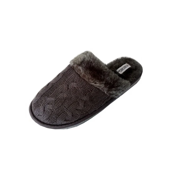 High quality  footwear design EVA sole winter knitted indoor  slippers