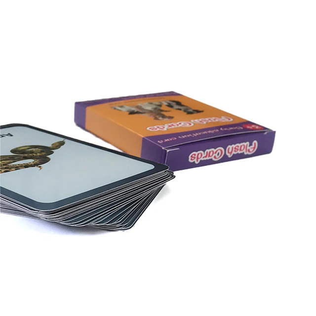 New Custom Design Poker Flashcards Pet Paper and Plastic Educational Advertising Game Playing Flashcards
