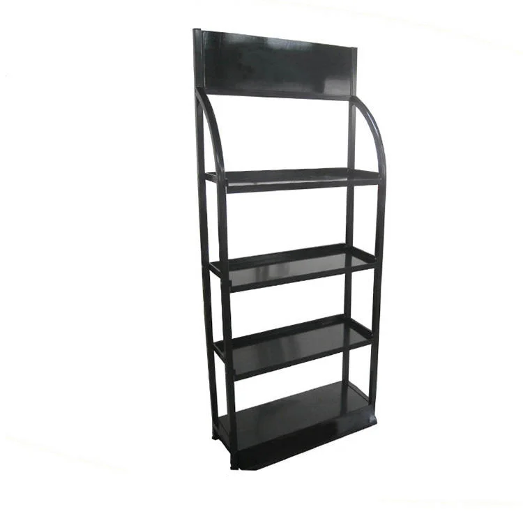 Auto Shop 4-Tiers Metal Car Accessory Display Stand Flooring Car Battery Holder Rack for Batteries