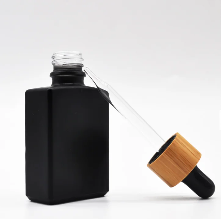 13/415 Medicine Screw 10Ml Pipette Teat Plastic Bamboo Jars Sets Dropper Oil Glass Inner