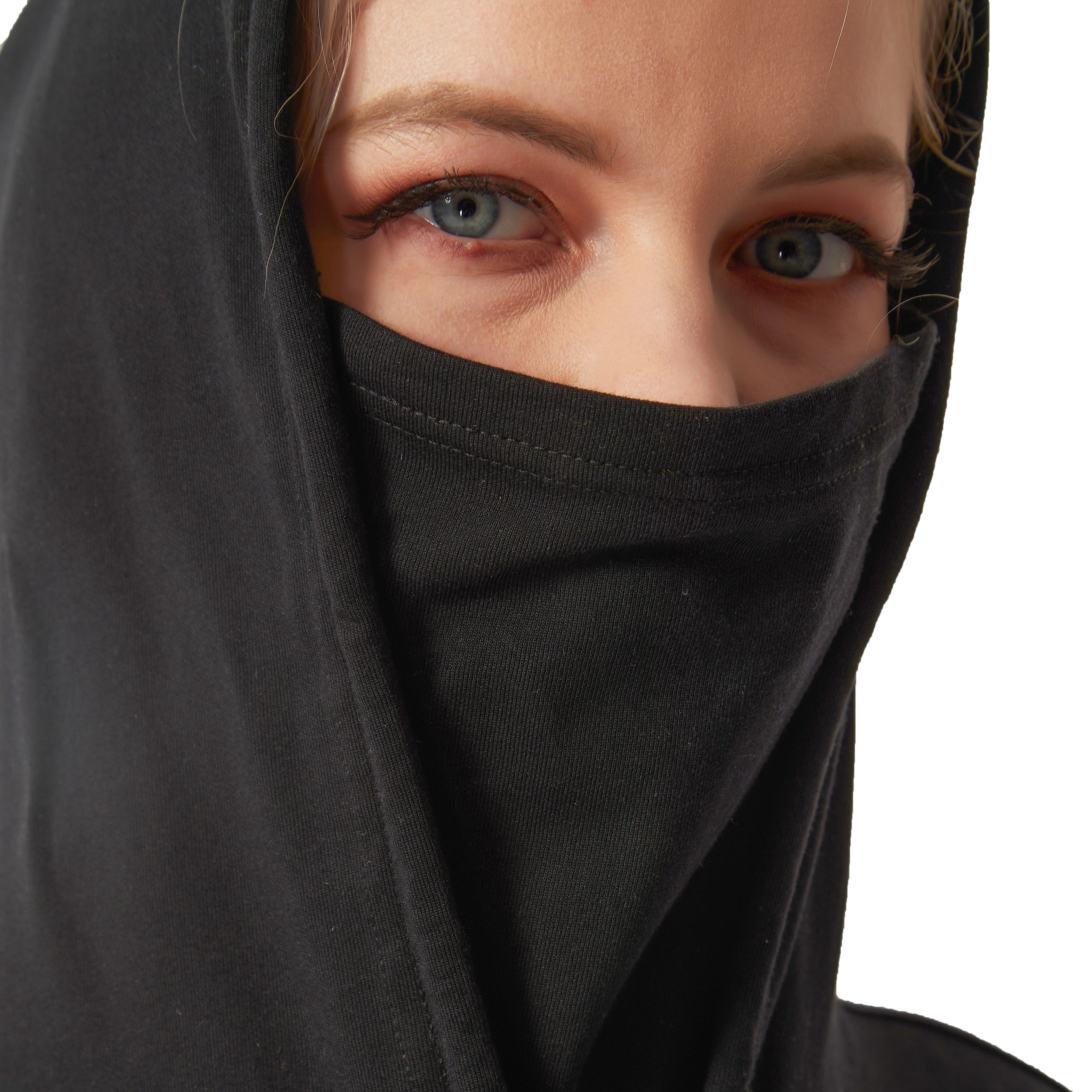 Anti Radiation hoodie with EMF shielding function made with silver fiber, with fabric before you mask