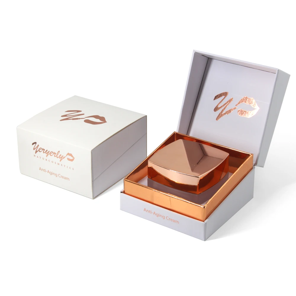 Modern novel design custom skin care jar packaging paper anti-aging cream box