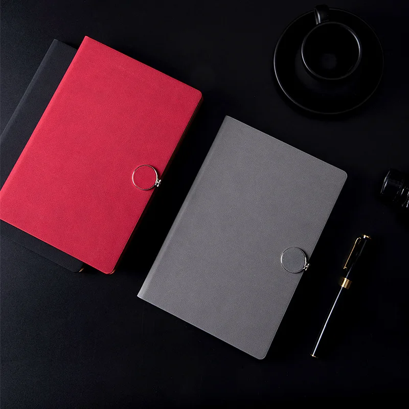 New Arrival Clear Smooth Writing Luxury Personalized Customized Inner Page Pu Leather Hardcover Lined Print Diary With Gift Set