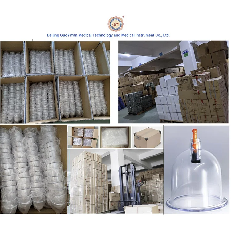  Оптовая продажа одноразовый набор из АБС-пластика чашки Hijama для вакуумного сочленения банки массажа