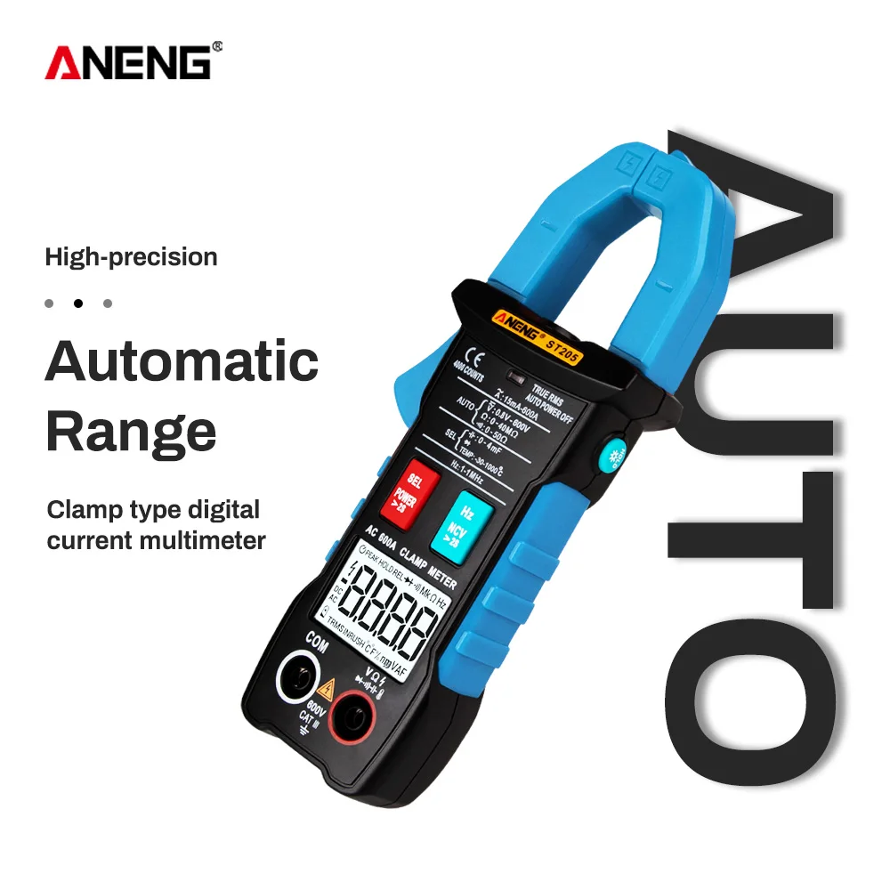 ANENG ST205 Digital Clamp Meter Analog Multimeter Current Clamp DC/AC Intelligent AUTO range meter with temperature tester