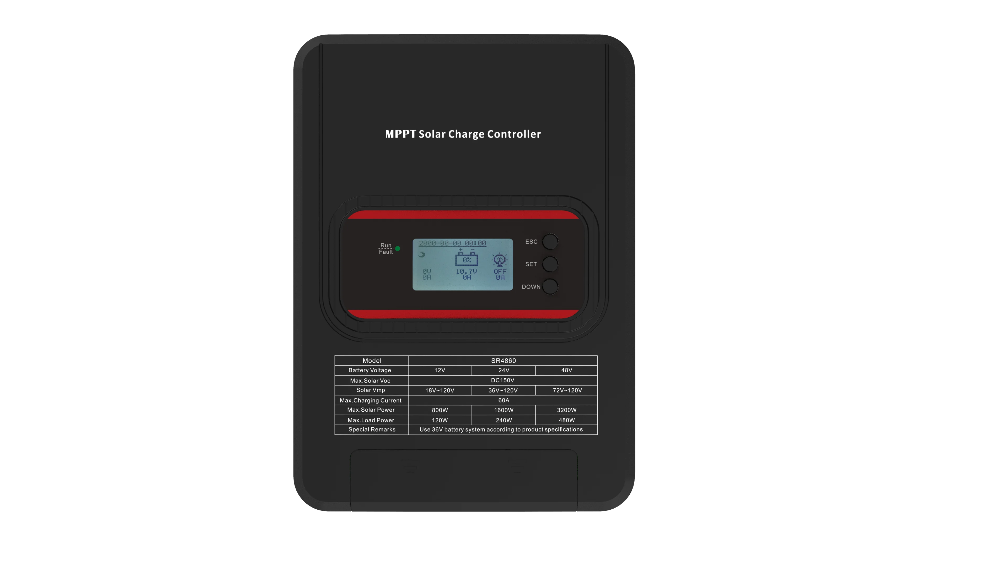 Charge current 30A 60A 80A 12V/24V/48VDC auto select MPPT Solar charge controller