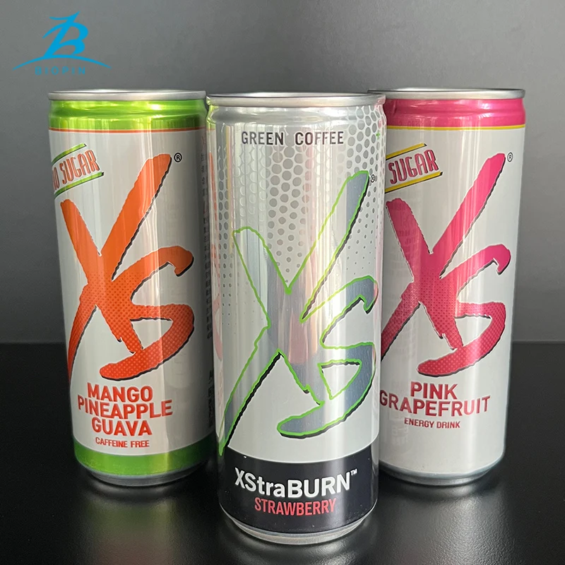 EOE beverage cans 250ml slim can aluminium soda/beer cans BIOPIN