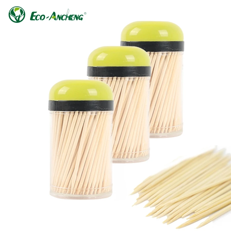 Cinnamon Toothpick Wholesale Tableware 65Mm Single Tip Double Pointed Fancy Toothpick With Jars