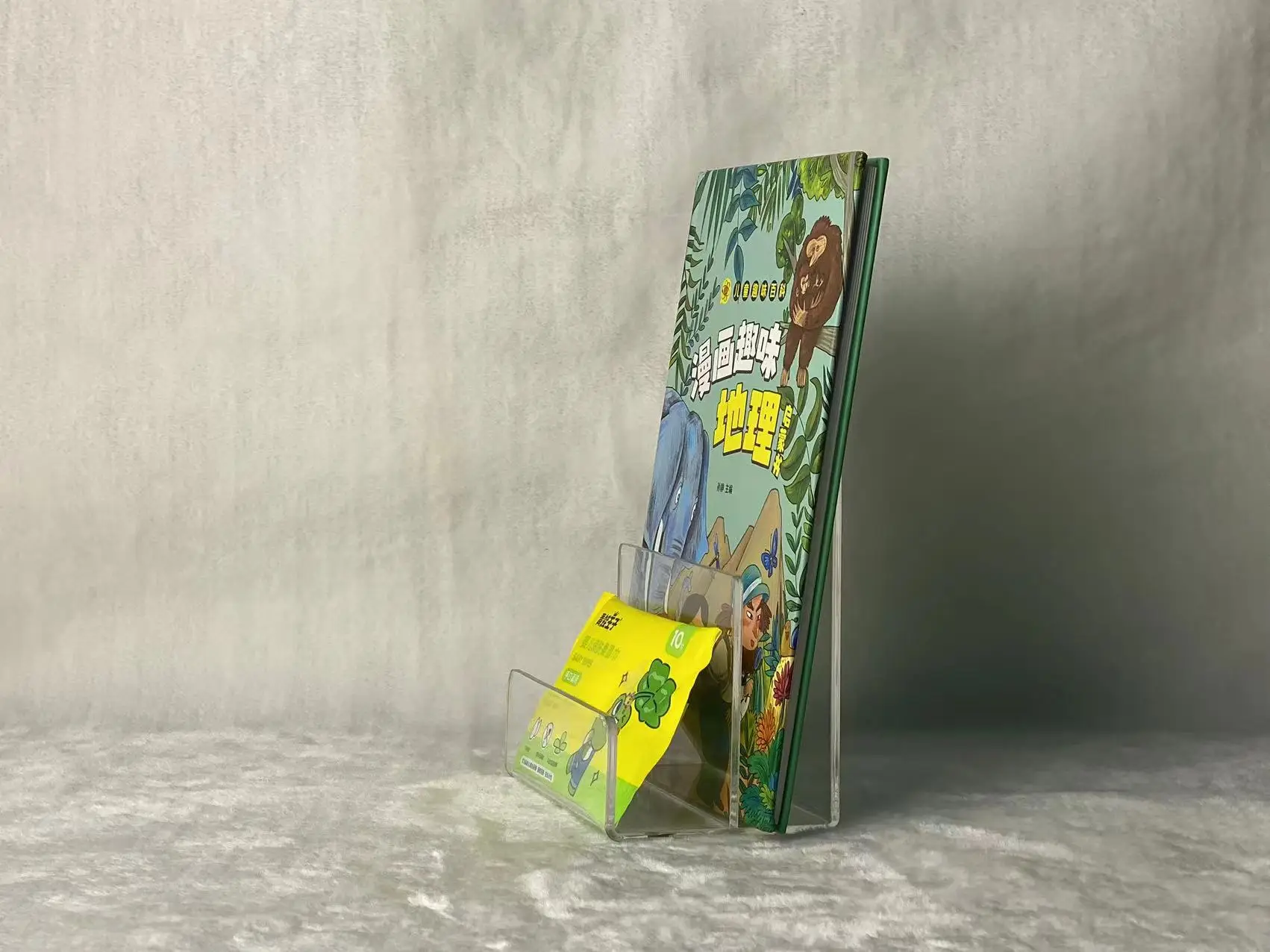 Прозрачная акриловая настольная подставка из плексигласа книжная полка размера A4 для розничной витрины или настольного использования