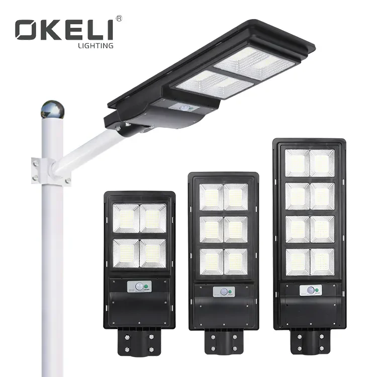 OKELI High Lumen 90w 200w 300w Outdoor Aluminum Energy Saving Led Solar Street Light