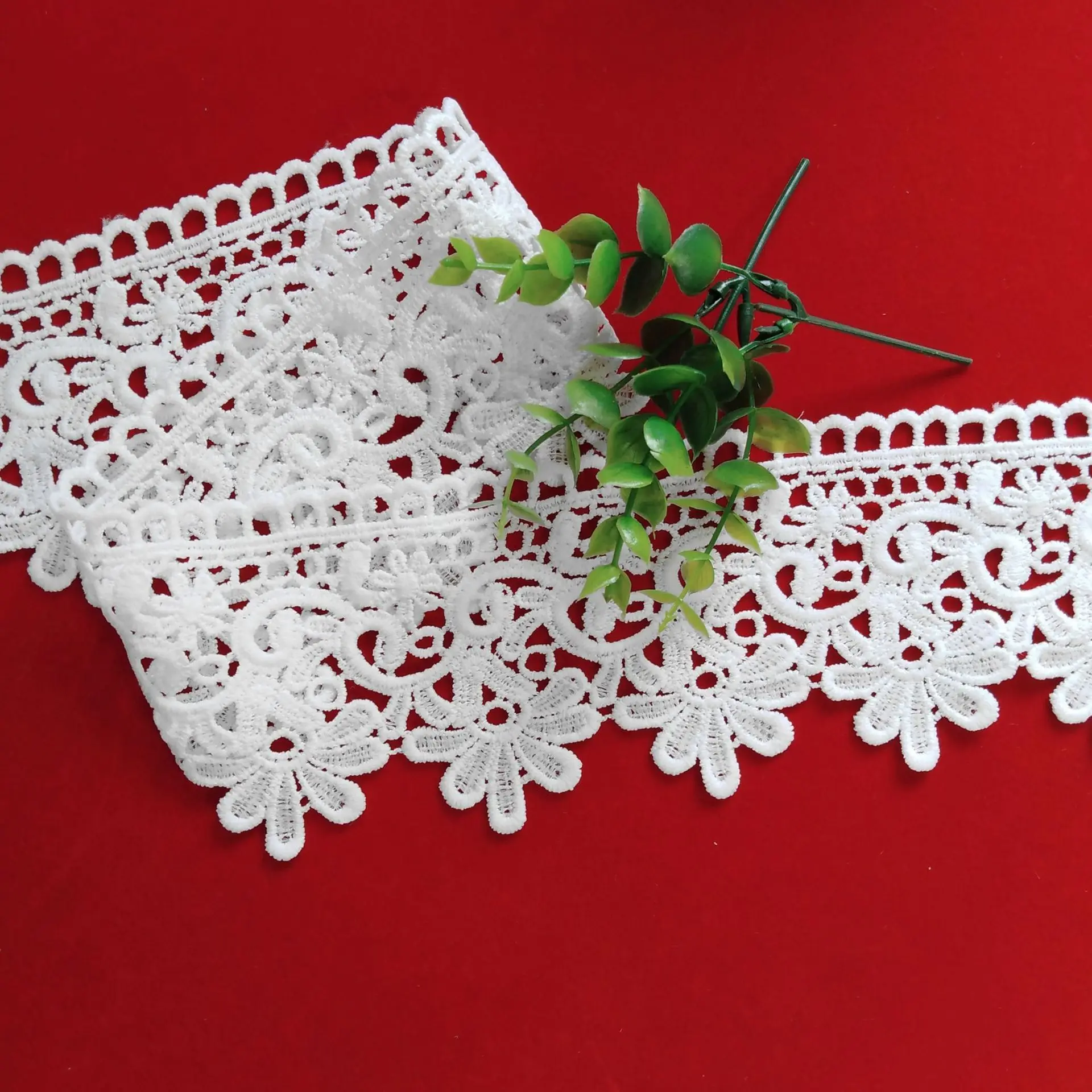 High quality fine milk silk water soluble embroidery lace  8.5CM  DIY clothing accessories polyester/cotton lace