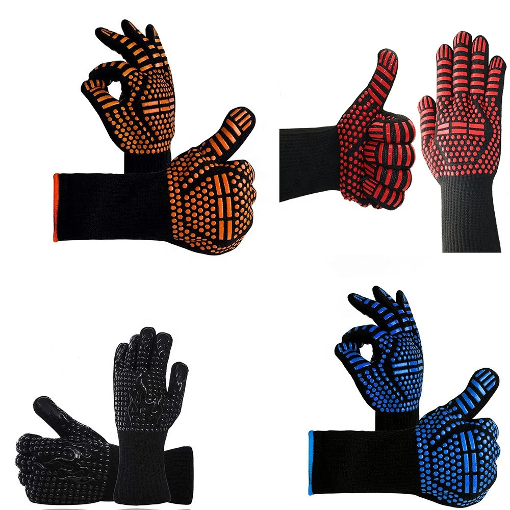 Swelder Grillhandschuhe Customized 1472F Barbecue Oven Slip Silicone Heat Resistant Bbq Gloves For Cooking Baking