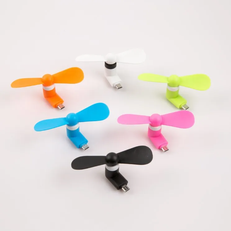 Plastic Material Promotion Gift Mini USB Cooler Fan For Apple Android Phone Portable Mini Fan