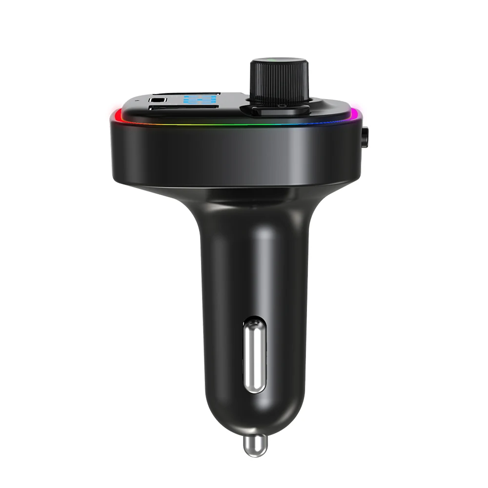 7-Color TF Dual USB Car Charger Audio MP3 Player Kit Wireless Bluetooth FM Transmitter Portable Stereo QC Fast Charging