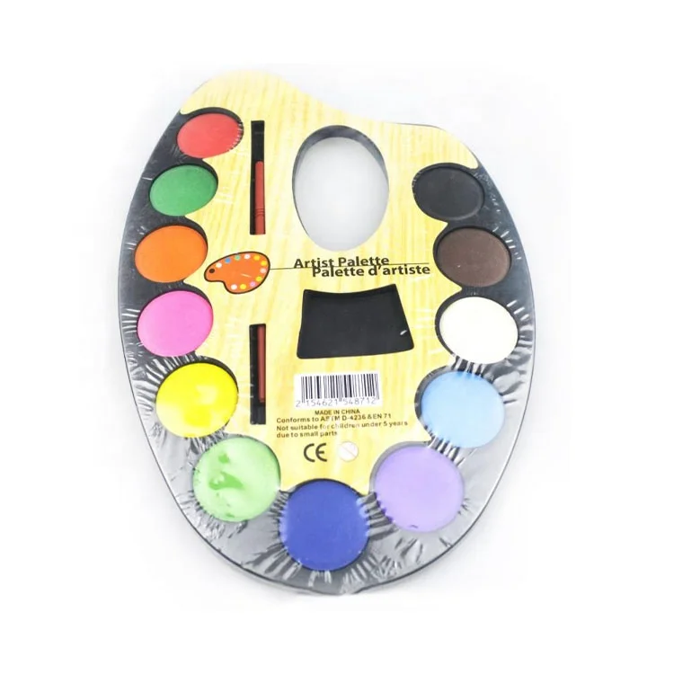 12 color watercolor sheet-solid,non-toxic,Factory Direct