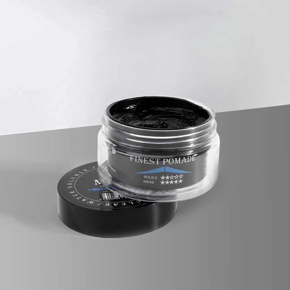 Custom logo barbershop high hold alchool free 80ml jar hair pomade