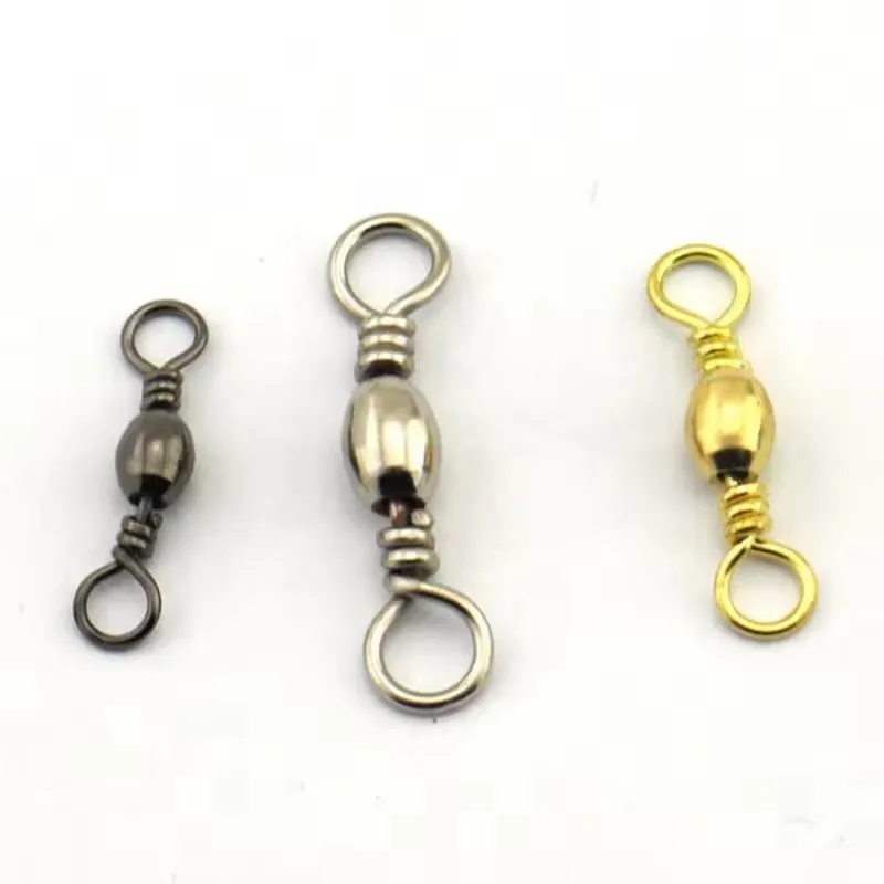 Alpha Fishing Stainless Steel Barrel Swivel Copper Rolling Swivel for Sea Saltwater Fishing Tackle Lure Fishing Techniques Kids