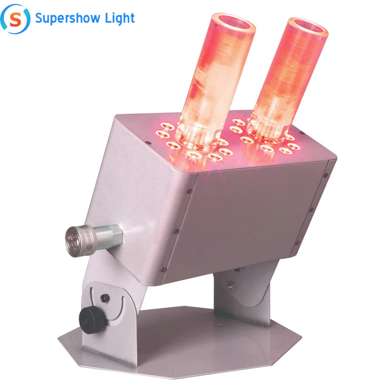 Stage Strong effect LED Co2 Jet Machine 18x 3W RGB Double heads Smoke Machine DJ Equipment For Night Club Party